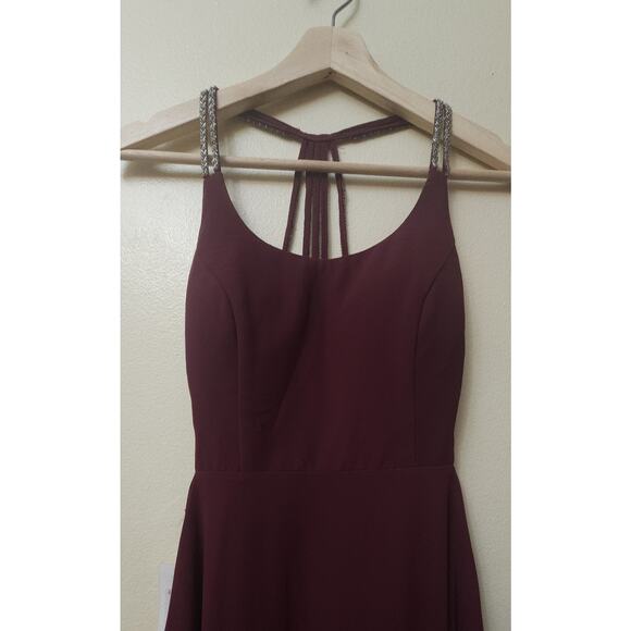 ModCloth Minuet Lace Sleeveless Burgundy Maxi Dress Size 6 - Picture 1 of 8